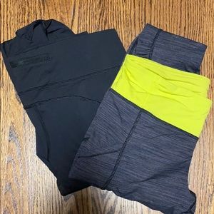 Lot of 2 lululemon running pants/leggings
